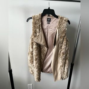 Armani Exchange faux fur vest